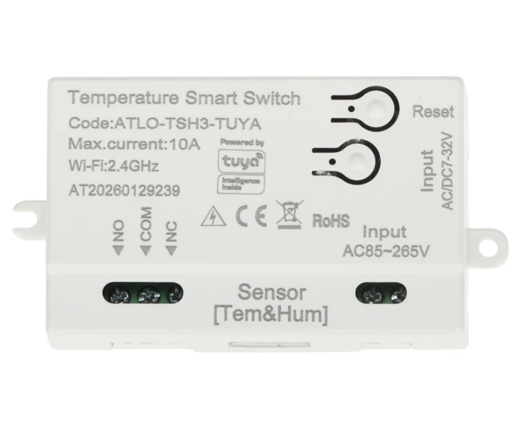 INTELIGENTNY PRZEŁĄCZNIK Z POMIAREM TEMPERATURY I WILGOTNOŚCI ATLO-TSH3-TUYA Wi-Fi, Tuya Smart ATLO-1974159