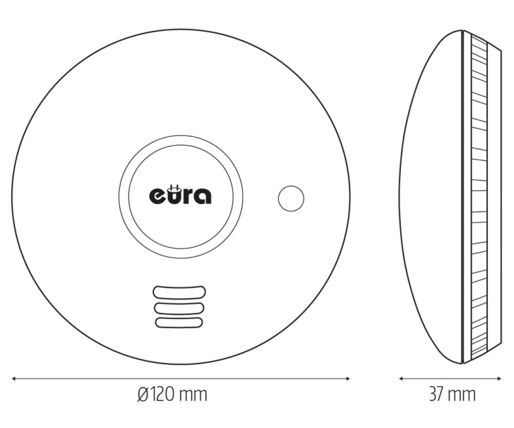 BEZPRZEWODOWA CZUJKA DYMU I CIEPŁA SD-72A2-TY Wi-Fi, Tuya Smart EURA-1884374