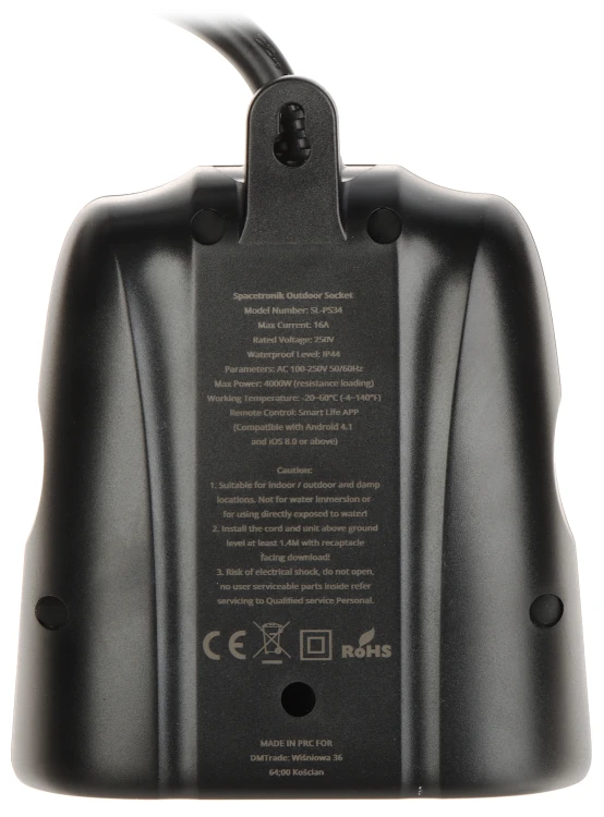 INTELIGENTNY ROZGAŁĘŹNIK ELEKTRYCZNY ZEWNĘTRZNY SL-PS34 Wi-Fi, Tuya Smart-1324877