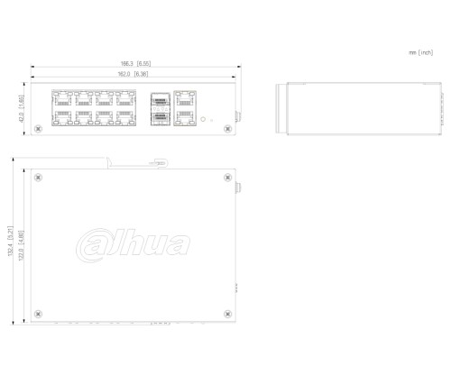ZARZĄDZALNY SWITCH PRZEMYSŁOWY CHS4212-8GT 8-PORTOWY + 2X UPLINK + 2X SFP DAHUA-1874007
