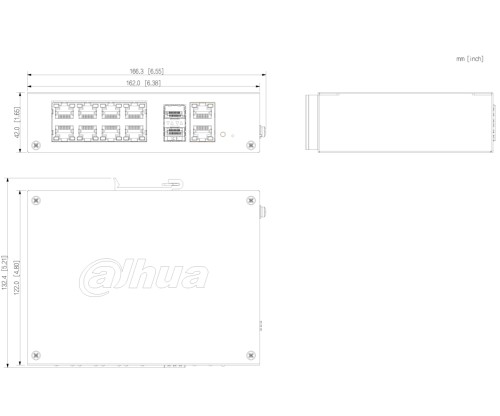 ZARZĄDZALNY SWITCH PRZEMYSŁOWY POE CHS4212-8GT-110 8-PORTOWY + 2X UPLINK + 2X SFP DAHUA-1868892
