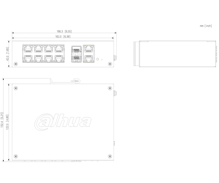 ZARZĄDZALNY SWITCH PRZEMYSŁOWY POE CHS4212-8GT-110 8-PORTOWY + 2X UPLINK + 2X SFP DAHUA-1868892