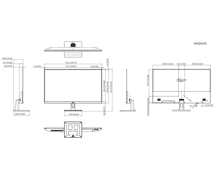 MONITOR HDMI, DP, AUDIO LM32-C301B 31.5" - 1440p QHD DAHUA-1884579