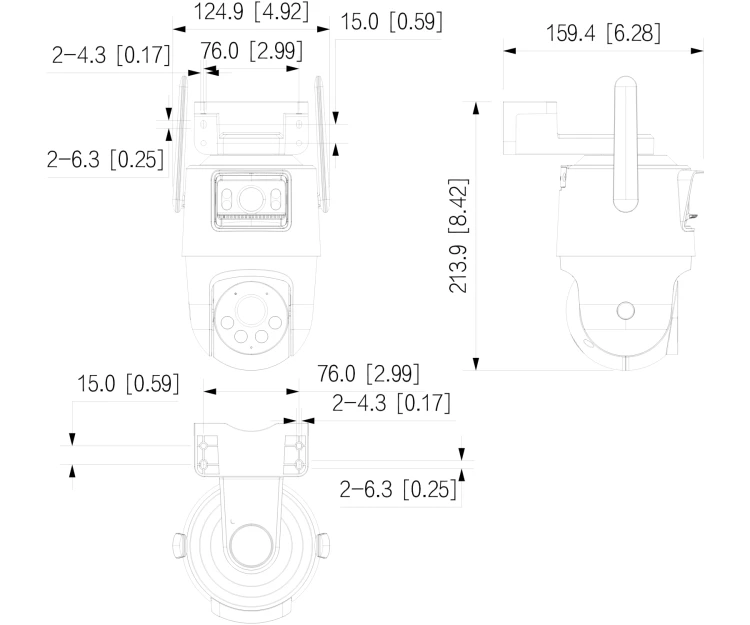 KAMERA IP SZYBKOOBROTOWA P3D-3F-PV-4G Picoo Dual D1 - 3Mpx 4mm, 4G DAHUA-1971175