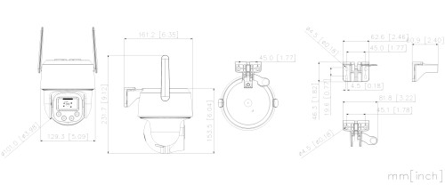 KAMERA IP SZYBKOOBROTOWA P8F-PV-0360B-PRO Picoo F1 Wi-Fi 6 - 8Mpx 3.6mm DAHUA-1938466
