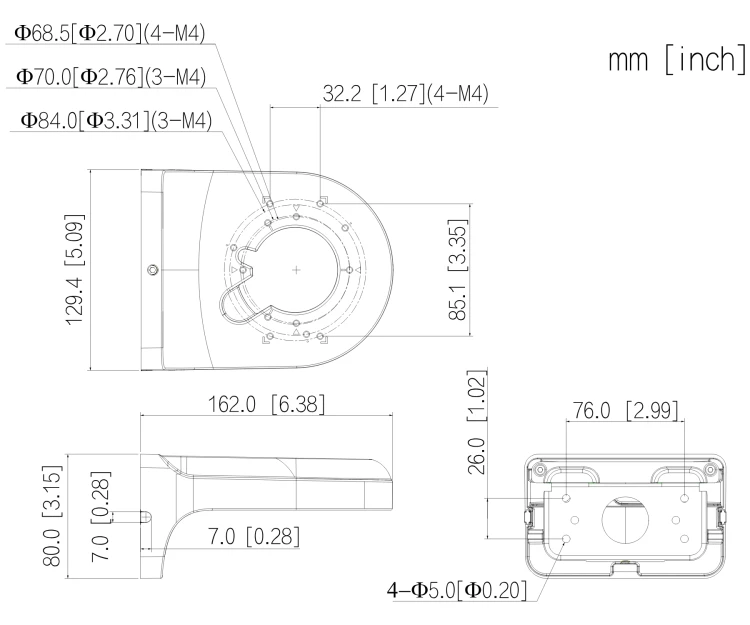 UCHWYT DO KAMER KULISTYCH PFB2204W DAHUA-1883449