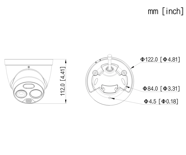 HYBRYDOWA KAMERA TERMOWIZYJNA IP TPC-DF1241-B7F8-DW-S8 7mm - 960p, 8mm - 4Mpx DAHUA-1951203