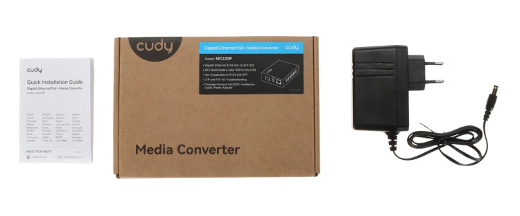 MEDIA KONWERTER SFP PoE+ MC220P CUDY-1937881