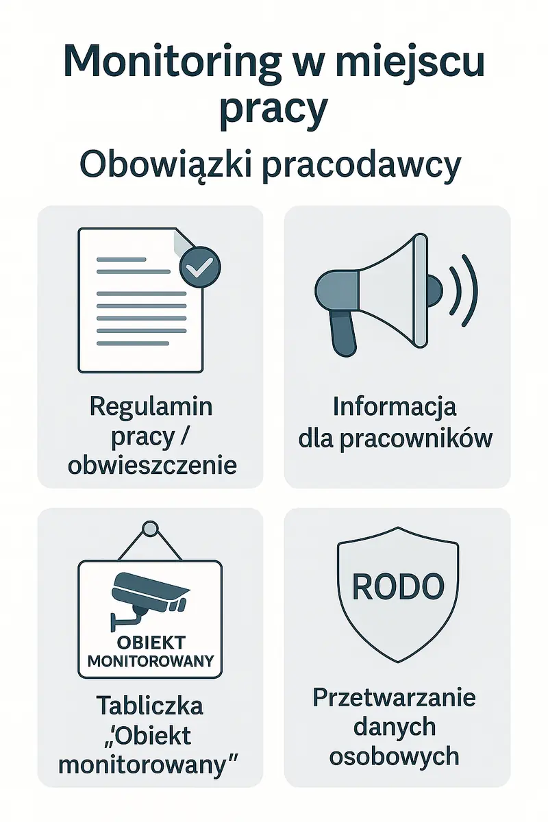 Monitoring w pracy to obowiązki dla pracodawcy