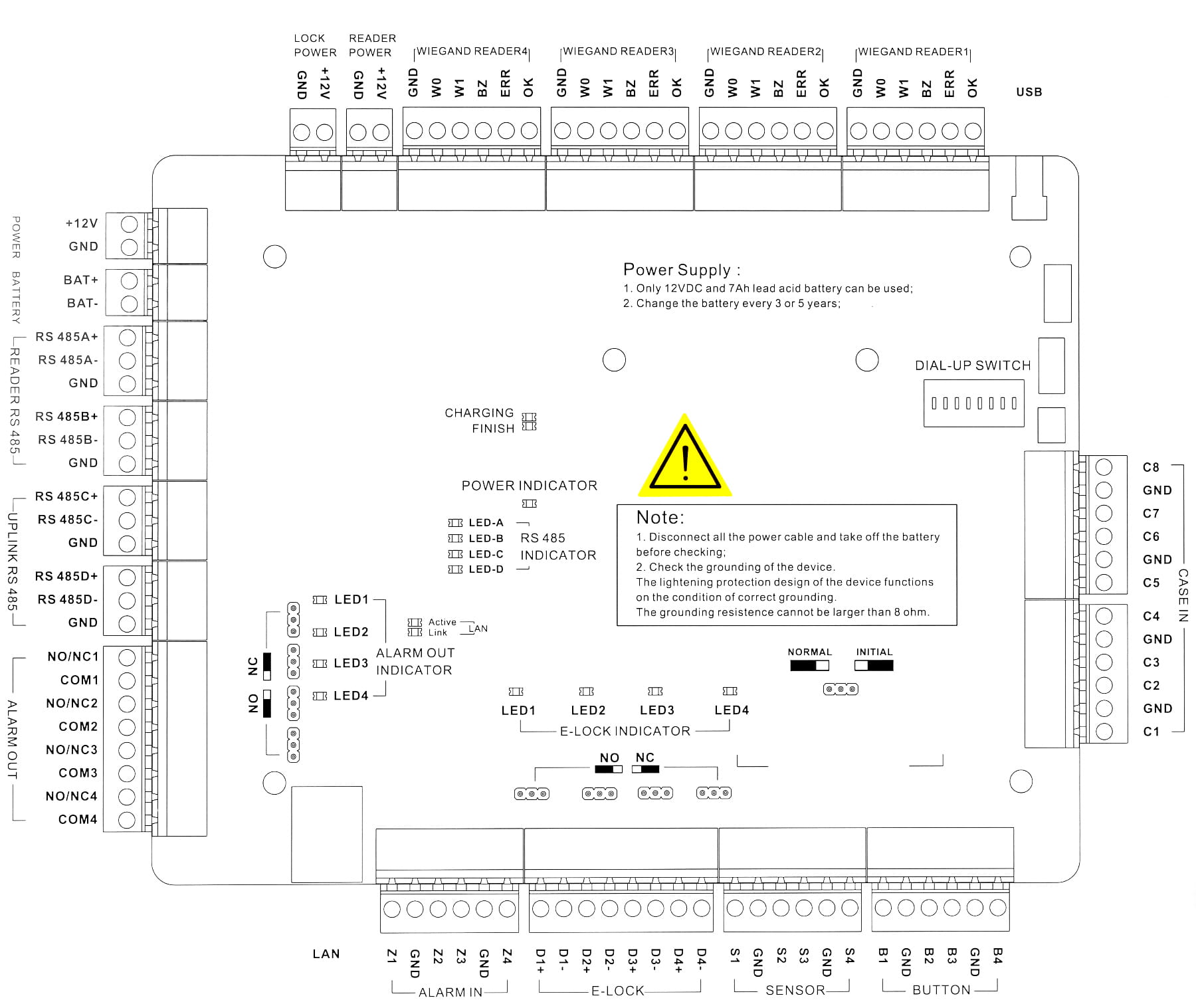 KONTROLER DOSTĘPU DS-K2604T Hikvision-1197180