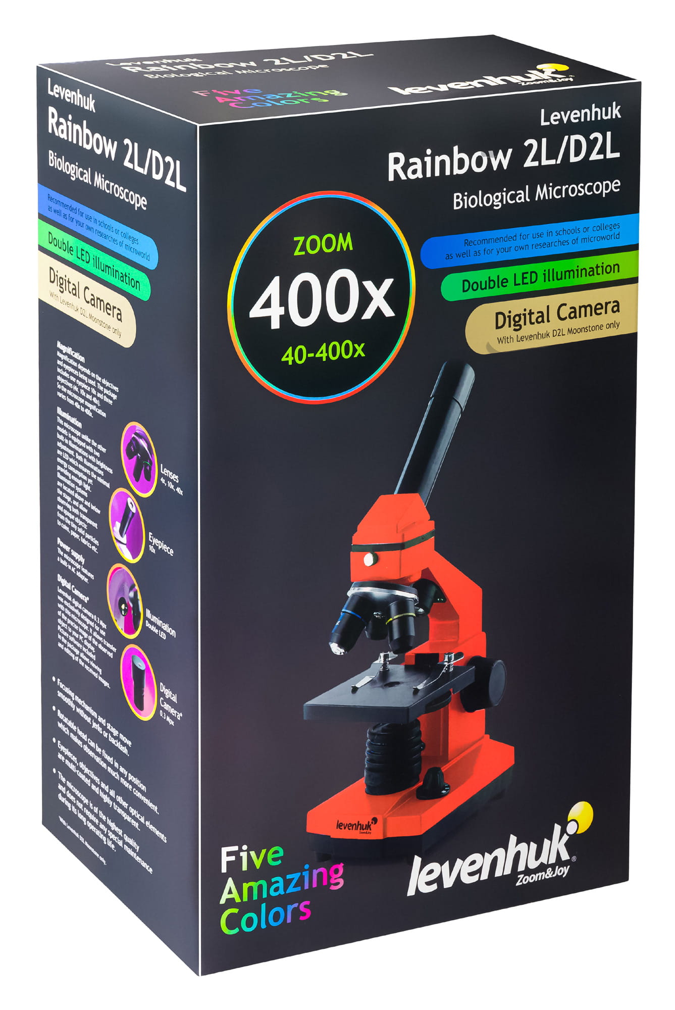 (PL) Mikroskop Levenhuk Rainbow 2L Orange\Pomarańcza-1438910