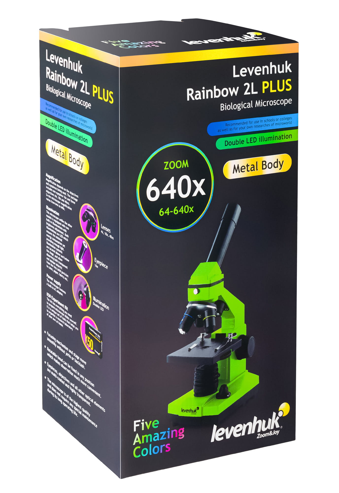 (PL) Mikroskop Levenhuk Rainbow 2L PLUS Orange\Pomarańcza-1438995