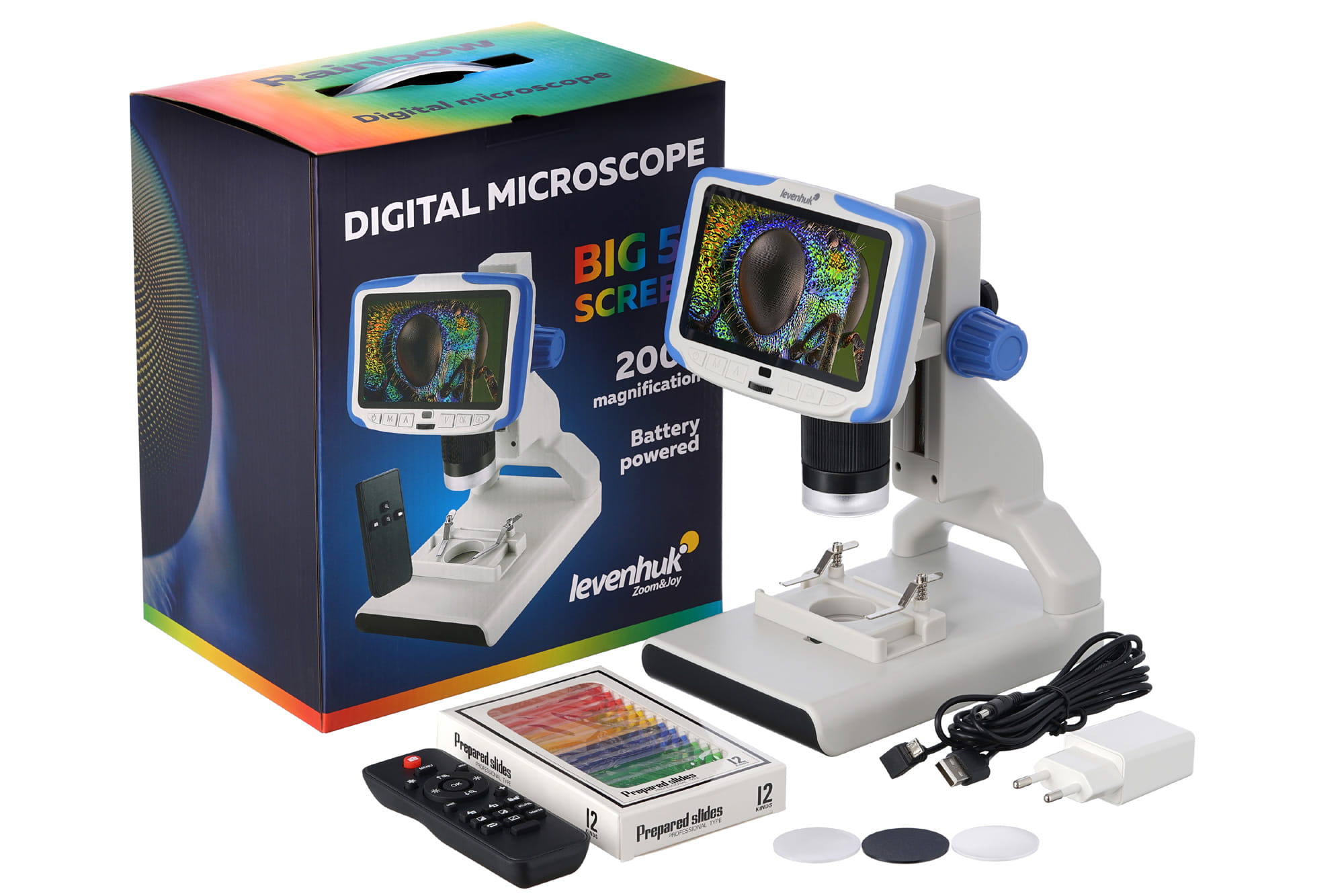 Mikroskop cyfrowy Levenhuk Rainbow DM500 LCD-1427945