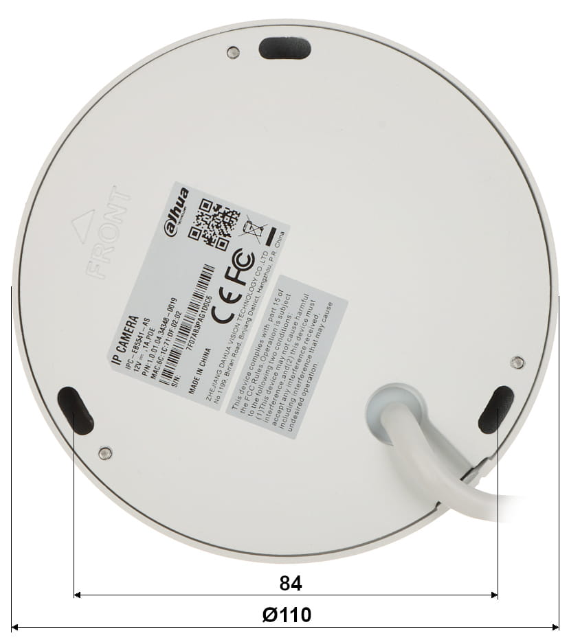 KAMERA WANDALOODPORNA IP IPC-EB5541-AS - 5Mpx 1.4mm - Fish Eye DAHUA-1325488