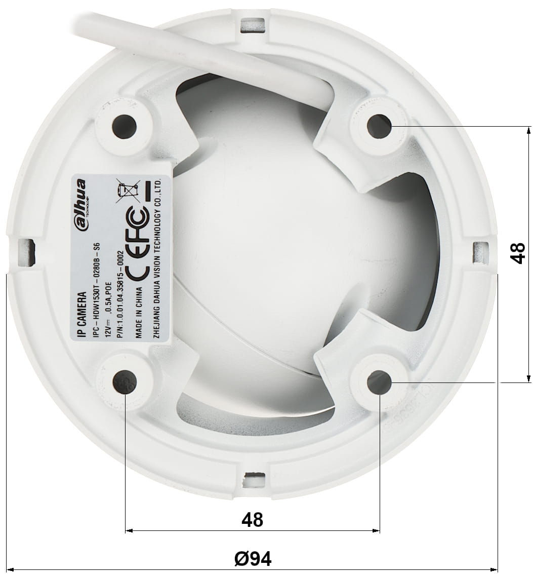 KAMERA IP IPC-HDW1530T-0280B-S6 - 5Mpx 2.8mm DAHUA-1322201