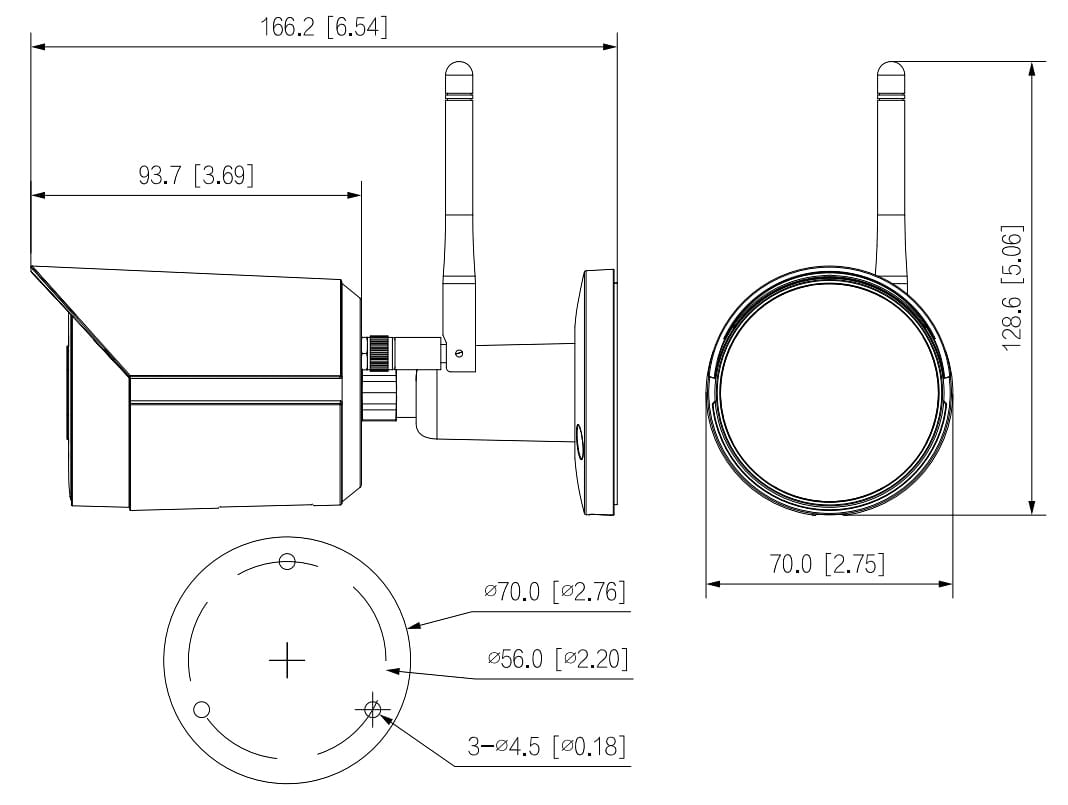 KAMERA IP IPC-HFW1230DS-SAW-0280B Wi-Fi - 1080p 2.8mm DAHUA-1361597
