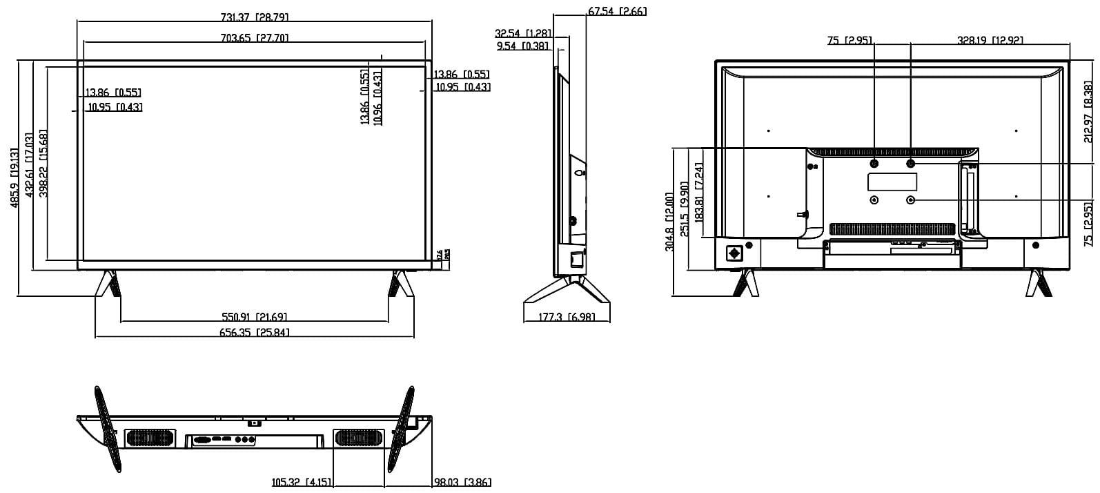 MONITOR VGA, HDMI, AUDIO LM32-F200 31.5" - 1080p DAHUA-1332855