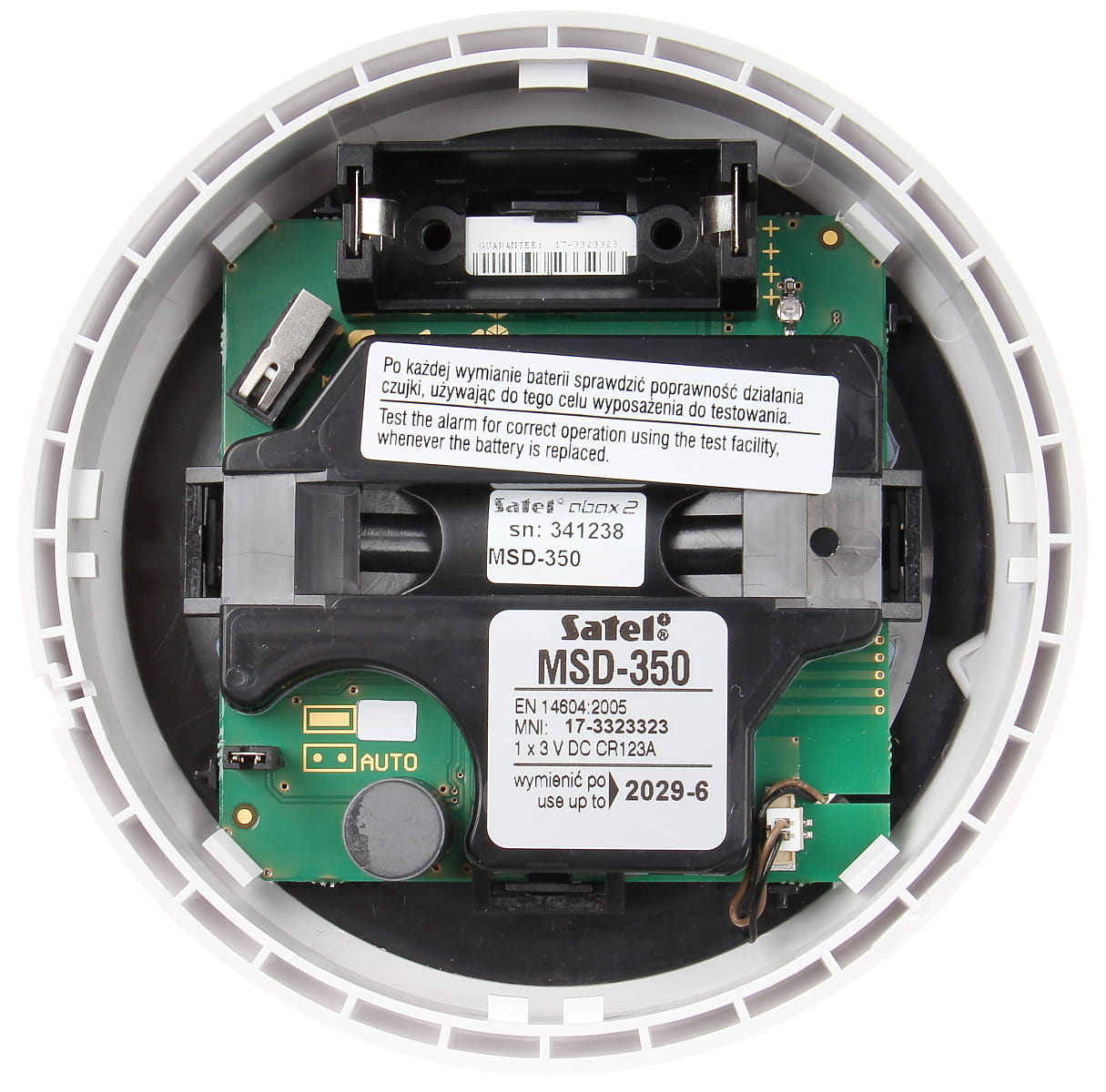 BEZPRZEWODOWA CZUJKA DYMU MSD-350 SATEL-1338311