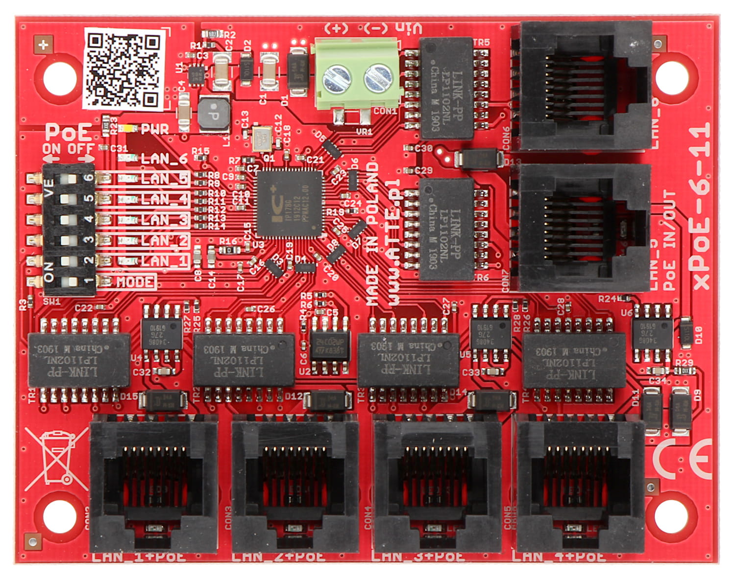 SWITCH POE XPOE-6-11-OF 5-PORTOWY ATTE-1336870