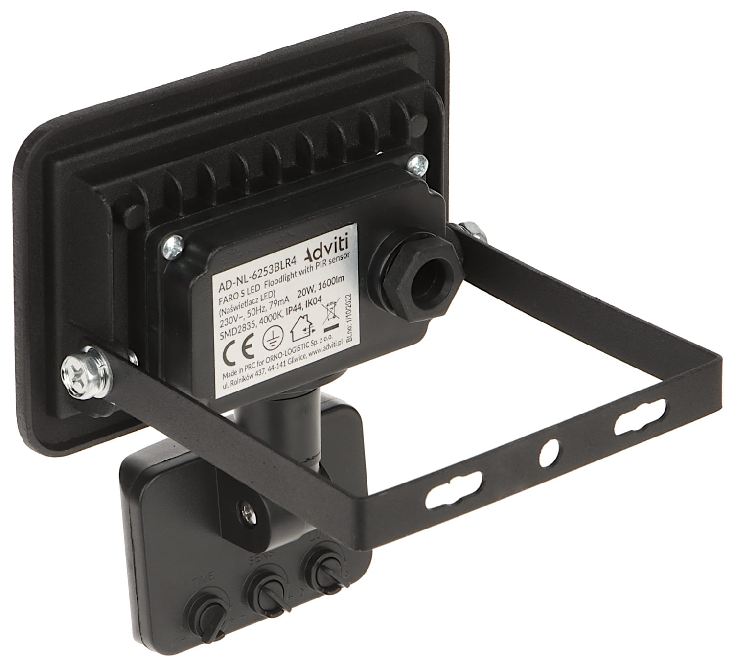 REFLEKTOR LED Z CZUJNIKIEM RUCHU AD-NL-6253BLR4 ADVITI-1469627