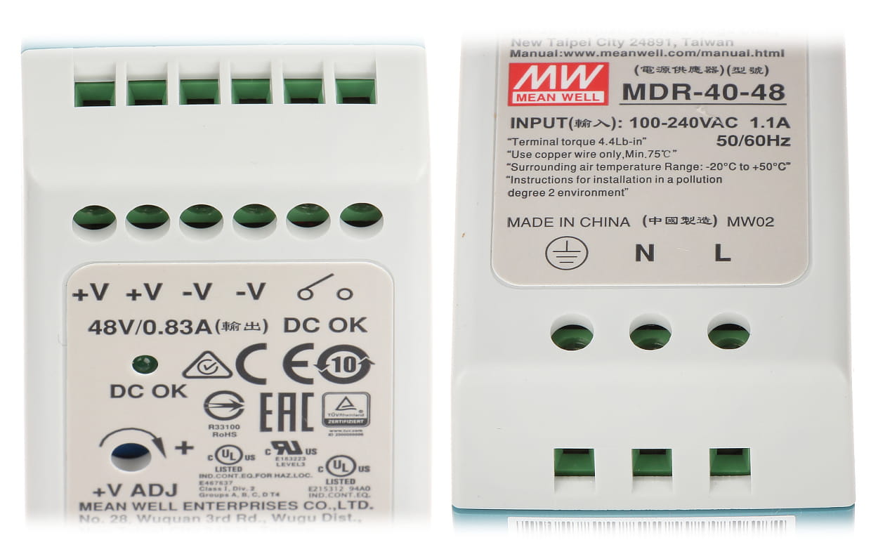 ZASILACZ IMPULSOWY MDR-40-48 MEAN WELL-1332165