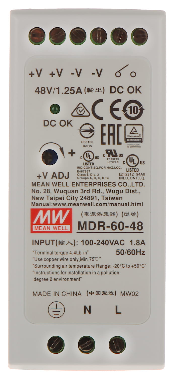 ZASILACZ IMPULSOWY MDR-60-48 MEAN WELL-1336378