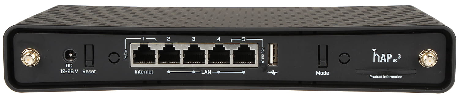 ROUTER RB-D53IG-5HACD2HND-HAP-AC3 2.4GHz, 5GHz 300Mb/s + 867Mb/s MIKROTIK-1331827