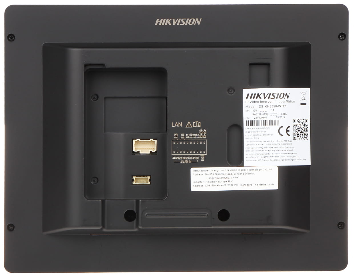 PANEL WEWNĘTRZNY Wi-Fi / IP DS-KH8350-WTE1/EU Hikvision-1339035