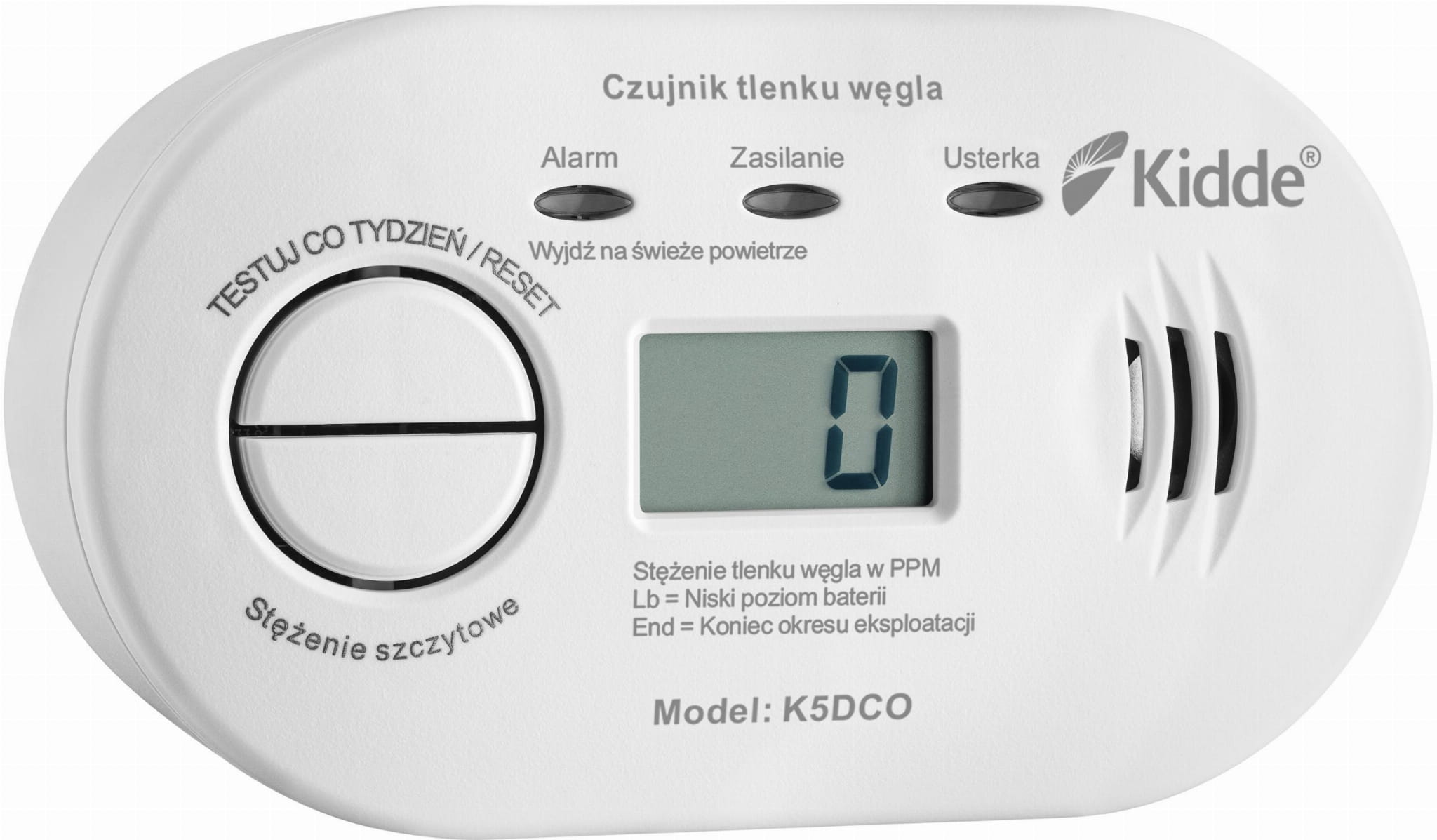 Czujnik czadu z wyświetlaczem Kidde K5DCO-1500949