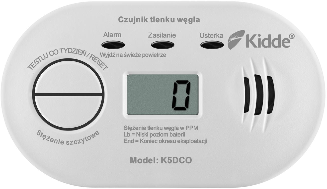 Czujnik czadu z wyświetlaczem Kidde K5DCO-1500952