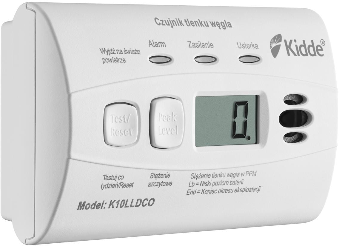 Czujnik czadu z wyświetlaczem Kidde K10LLDCO-1501002