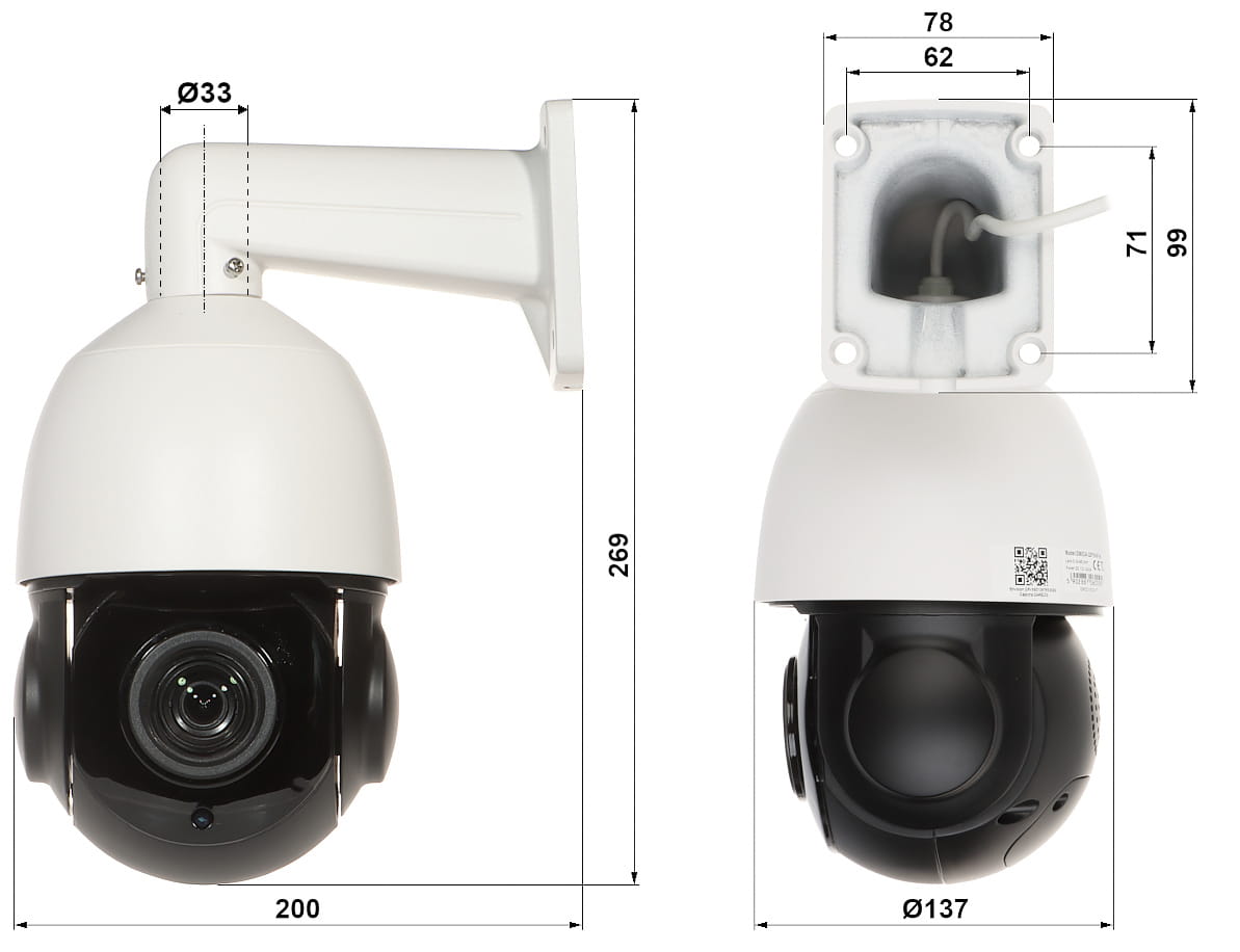 KAMERA IP SZYBKOOBROTOWA ZEWNĘTRZNA OMEGA-23P18-6P-AI - 1080p 5.35... 96.3mm-1360711