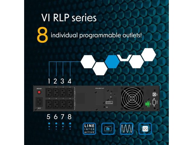 UPS RACK POWERWALKER VI 1000 RLP LINE-INTERACTIVE 1000VA 8X IEC C13 USB-B EPO LCD 2U-1544673