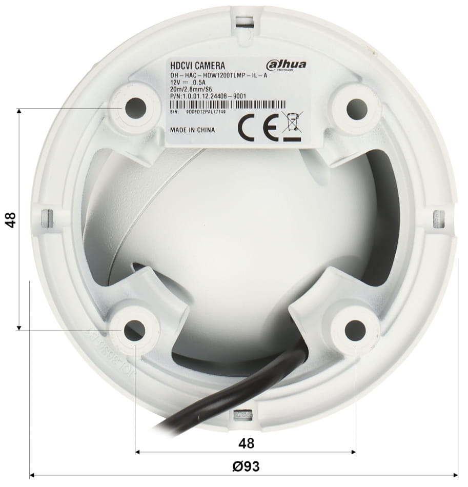 KAMERA AHD, HD-CVI, HD-TVI, PAL HAC-HDW1200TLM-IL-A-0280B-S6 - 1080p 2.8mm DAHUA-1579881
