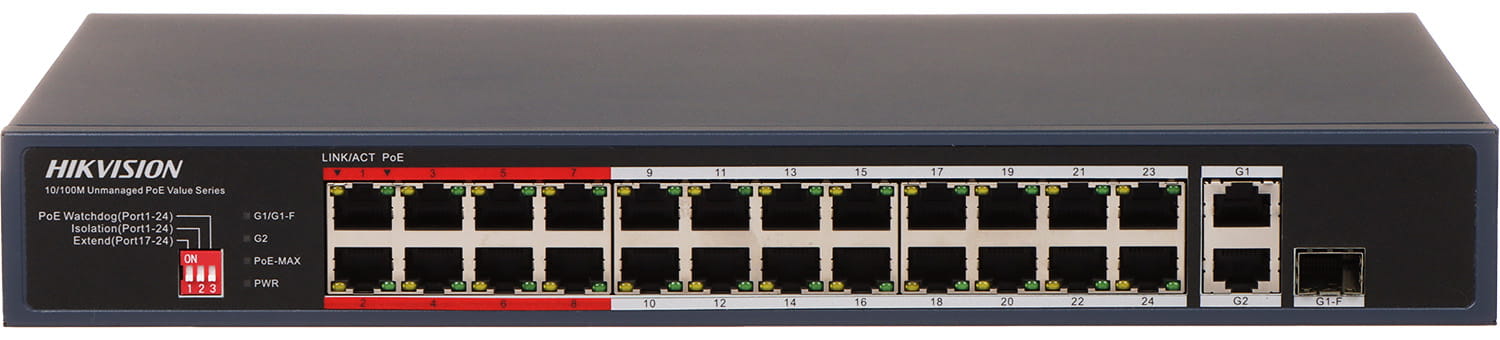 SWITCH POE DS-3E0326P-E/M(C) 24-PORTOWY SFP Hikvision-1628926