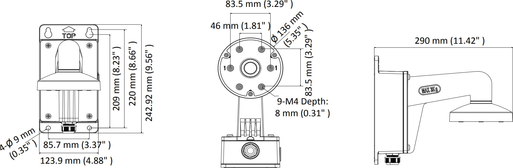 UCHWYT KAMERY DS-1273ZJ-135B Hikvision-1664248