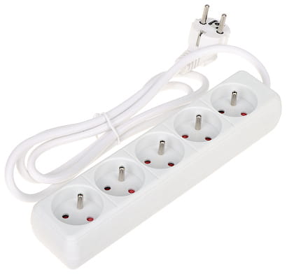 LISTWA ZASILAJĄCA PR-1.5M-5G/W (5 GNIAZD) 1.3m-1568111
