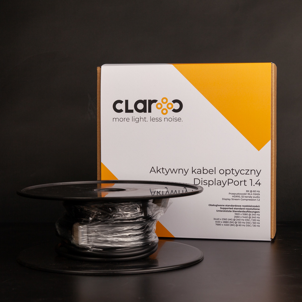 Claroc Kabel optyczny DisplayPort 1.4 AOC 8K 15 m-1634560