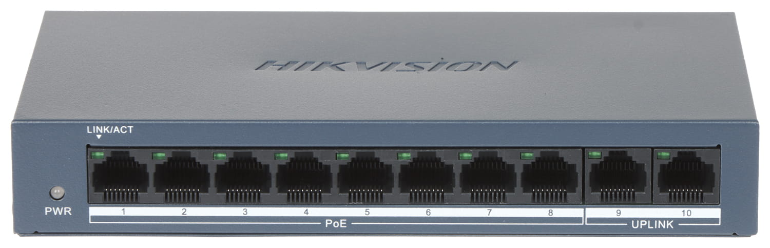 SWITCH POE DS-XS0110-P 8-PORTOWY Hikvision-1677574