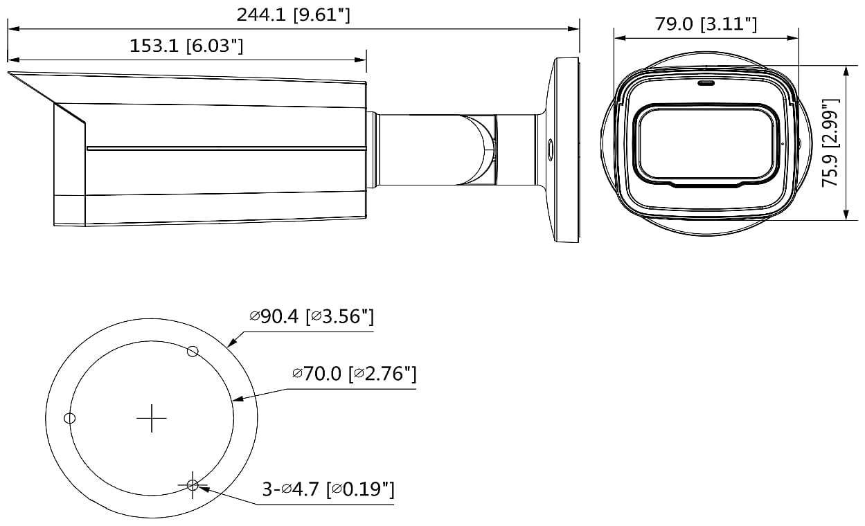 KAMERA AHD, HD-CVI, HD-TVI, PAL HAC-HFW2802TU-A-0360B-S2-DIP 3.6mm DAHUA-1677557
