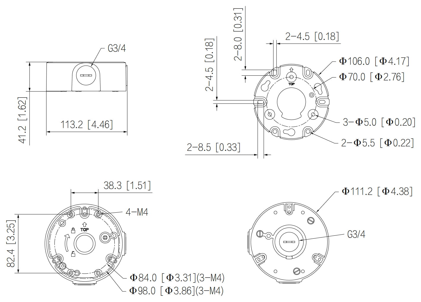 UCHWYT KAMERY PFA2310R DAHUA-1664367
