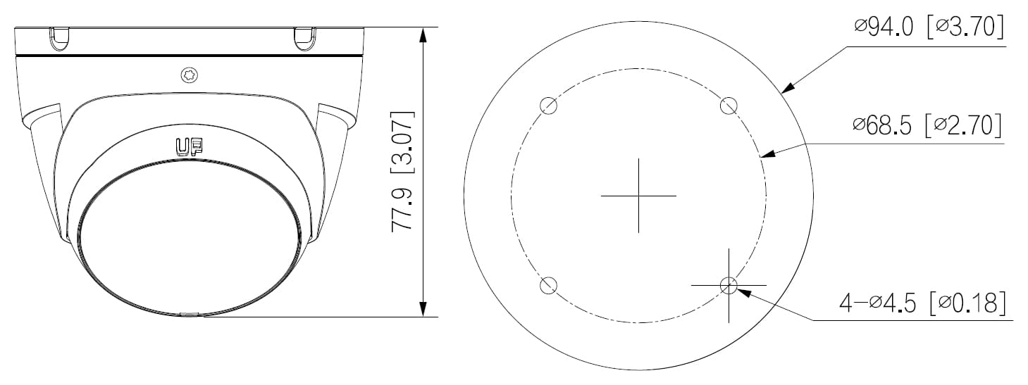 KAMERA AHD, HD-CVI, HD-TVI, PAL HAC-T2A21-U-0280B - 1080p 2.8mm DAHUA-1705204