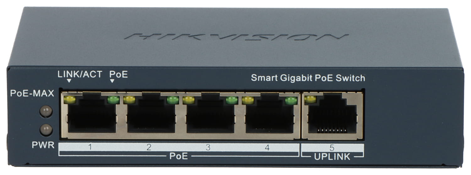 SWITCH POE DS-3E1505P-EI 4-PORTOWY Hikvision-1695892