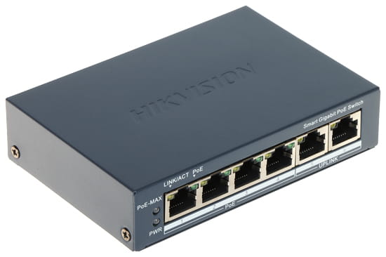 SWITCH POE DS-3E1506P-EI 4-PORTOWY Hikvision-1695887