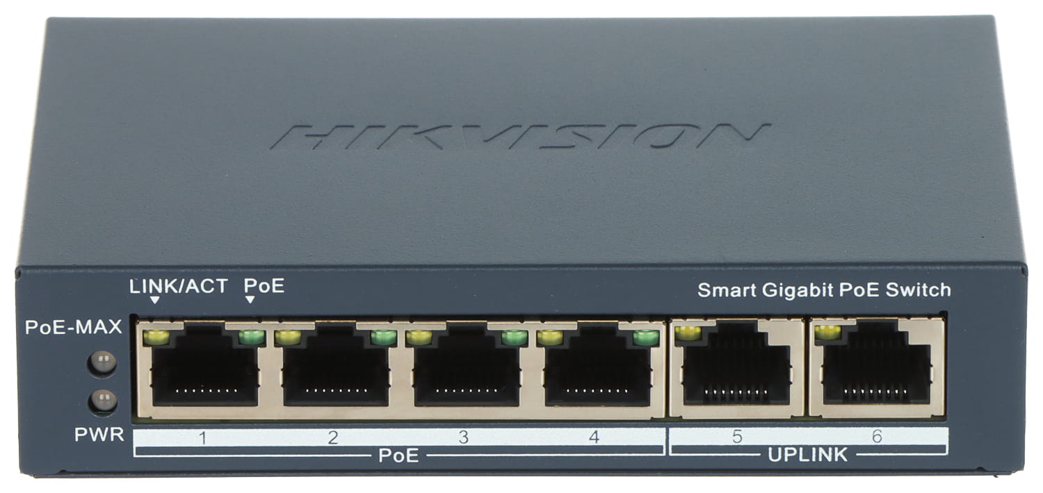 SWITCH POE DS-3E1506P-EI 4-PORTOWY Hikvision-1695888