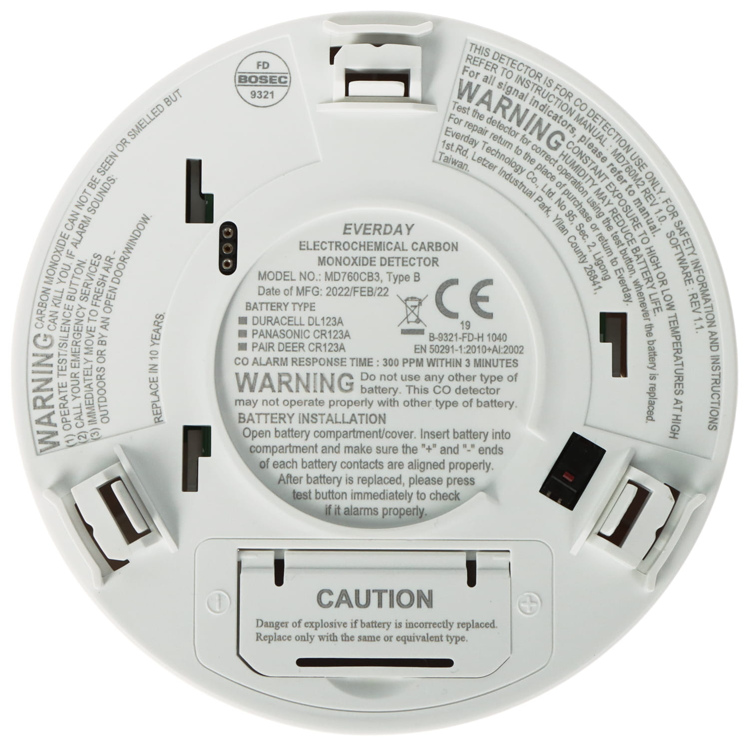 BEZPRZEWODOWA CZUJKA TLENKU WĘGLA (CZADU) AX PRO DS-PDCO-E-WE Hikvision-1706547
