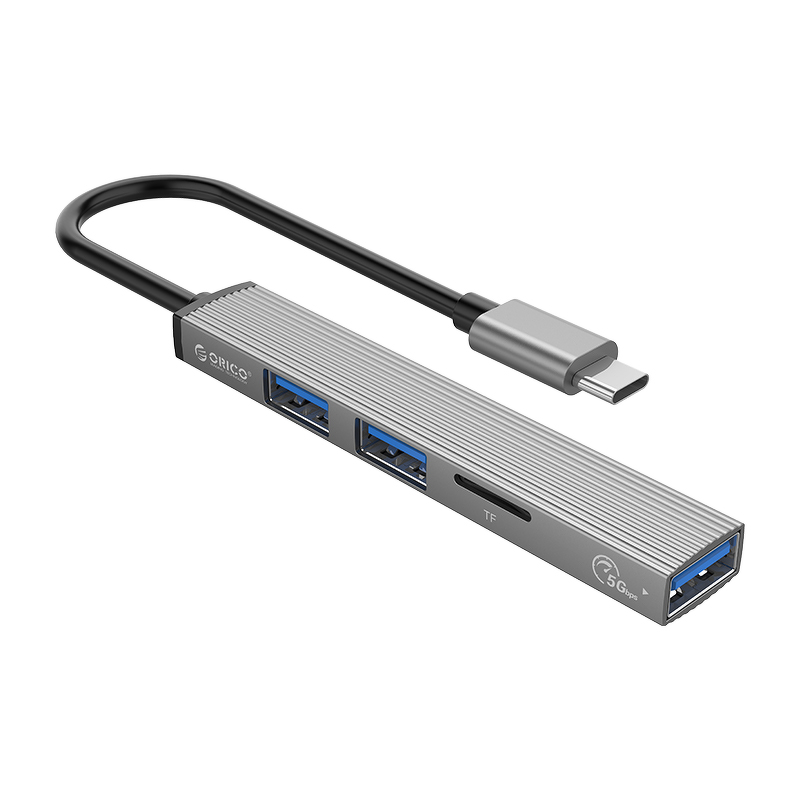 Orico Hub USB-C 3xport USB-A, czytnik microSD, alu-1358206