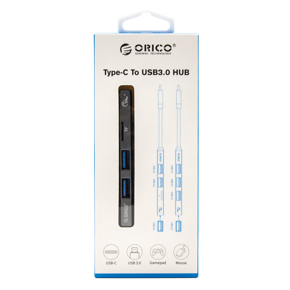 Orico Hub USB-C 3xport USB-A, czytnik microSD, alu-1635748