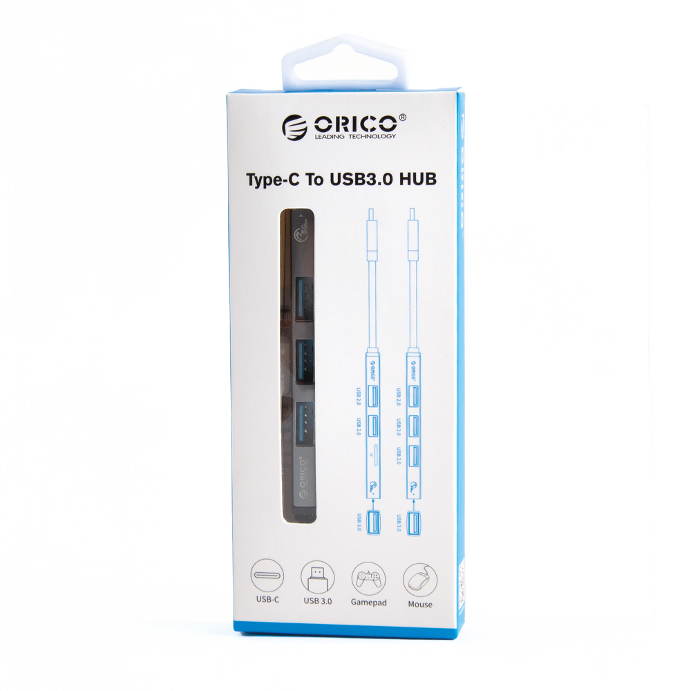 Orico Hub USB-C 3xport USB-A, czytnik microSD, alu-1635742