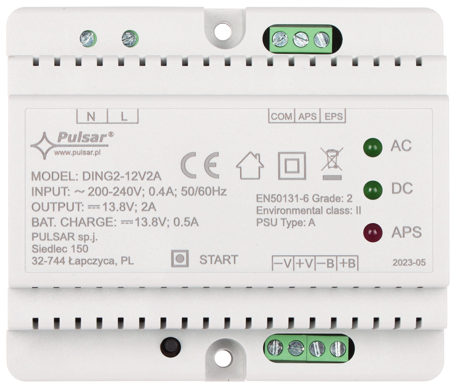 ZASILACZ BUFOROWY IMPULSOWY DING2-12V2A PULSAR-1628828